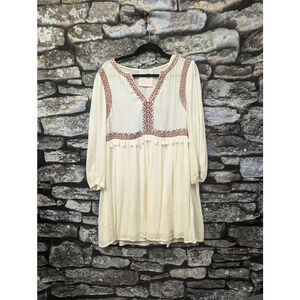 She and sky cotton boho dress. Size L